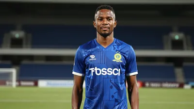 Mamelodi Sundowns FC reveal their 2026/27 away kit in royal blue, featuring two CAF Champions League stars
